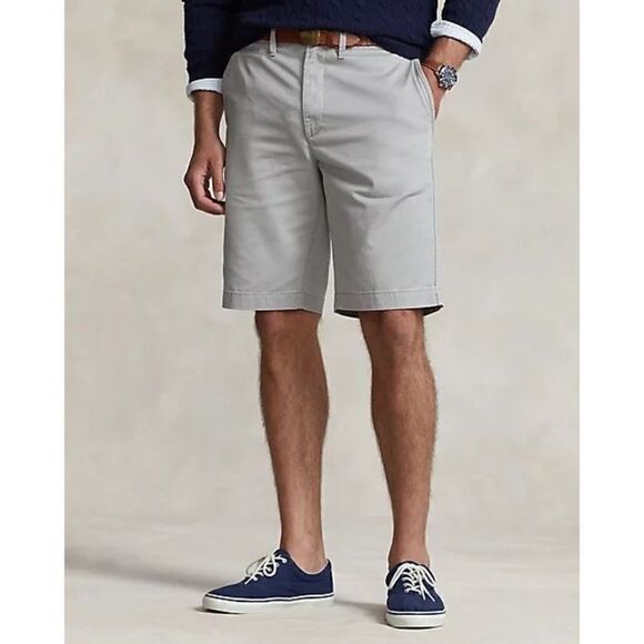 Polo Ralph Lauren NWT 10-inch relaxed fit chino shorts gray sz 28 - Picture 3 of 6